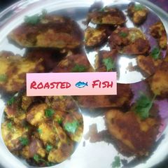 Tawa roasted fish A picture of Tawa roasted fish.