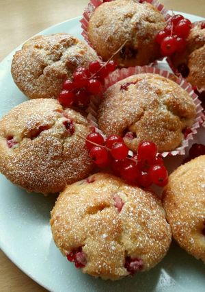 A picture of Vickys Redcurrant Cupcakes, GF DF EF SF NF.