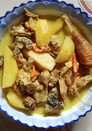 Foto resep Opor ayam kampung bumbu kuning
