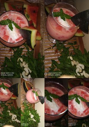 A picture of Refreshing watermelon smoothie.