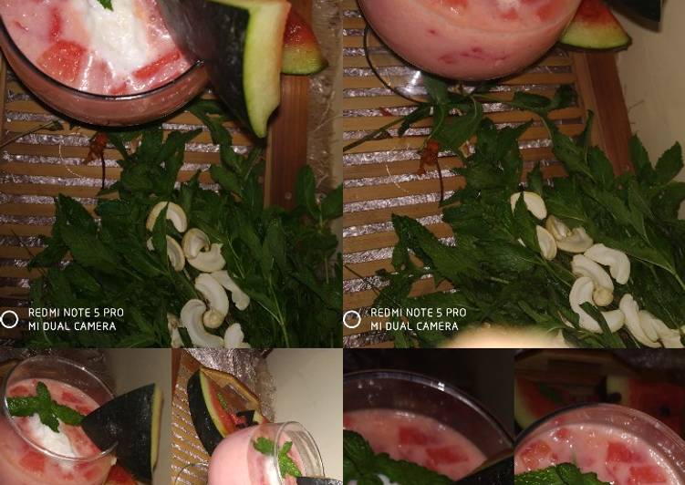 Easiest Way to Make Super Quick Homemade Refreshing watermelon smoothie