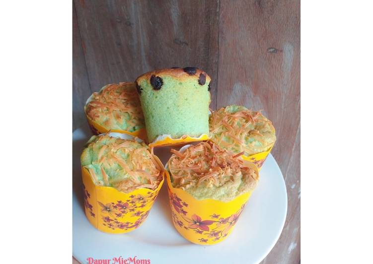 Chiffon CupCake Pandan Putih Telur