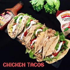 A picture of Chicken tacos.