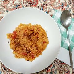 A picture of Red lentils soup.