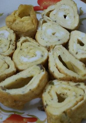 Hình của món Trứng chiên cuộn.