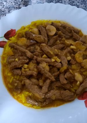 صورة لوصفة ستروغونوف باللّحمة على طريقتي