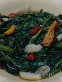 Foto resep Cah Kangkung Pedas Bawang Putih