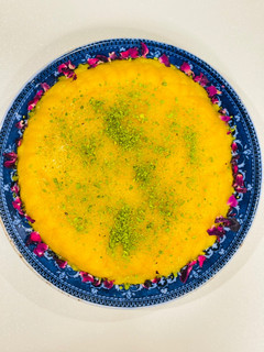 عکسی از دستور حلوای شیر زعفران