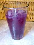 Butterfly Pea juice with honey and lime