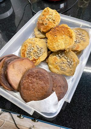 Una foto de Panquequitos de avena y banana 😜