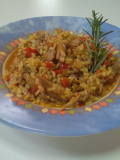 Una foto de Arroz meloso de codorniz "express"