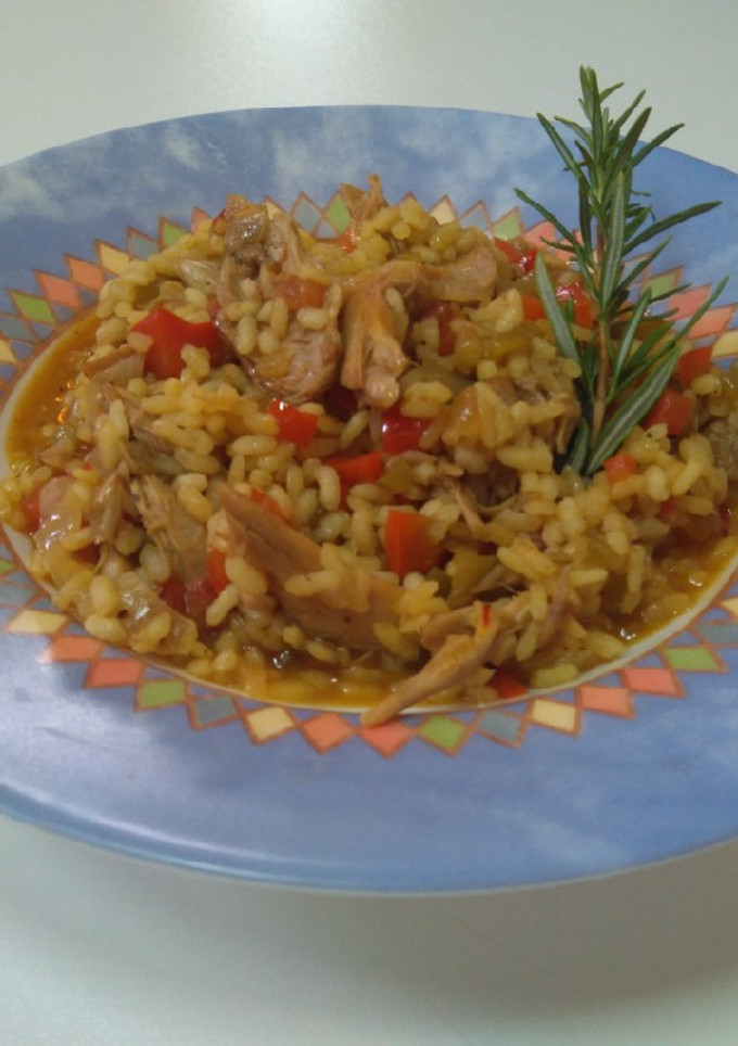 Una foto de Arroz meloso de codorniz "express"