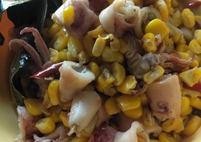 Cara Buat Cumi masak jagung Untuk Jualan