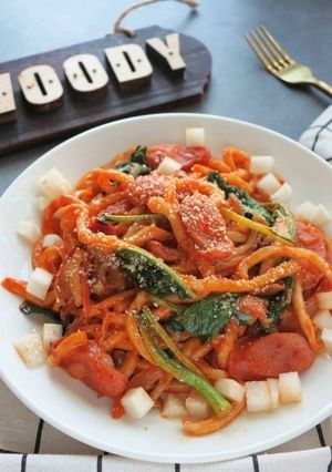 辣味起司烏龍麵 的食譜成品照片
