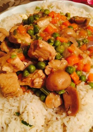 صورة لوصفة دجاج صيني مع الارز  (أليسو)