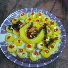 A picture of Lamp bread mithai.