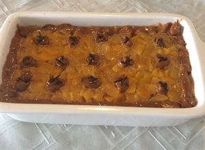 Una foto de Tarta de durazno