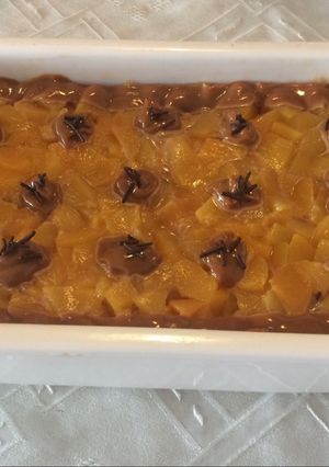 Una foto de Tarta de durazno