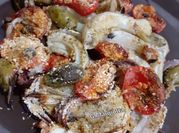 Una foto di finocchi gratinati al forno