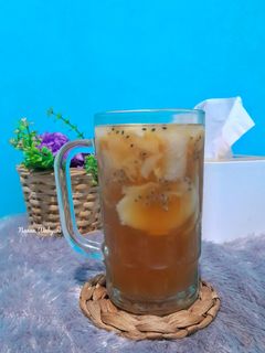 Foto resep Es Kelapa Muda Gula Aren Selasih