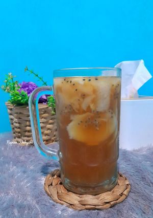Foto resep Es Kelapa Muda Gula Aren Selasih