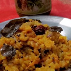 A picture of Moong daal and turai.