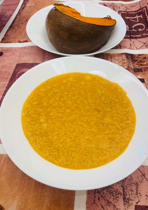 Foto di Zuppa di zucca e lenticchie rosse (con Bimby 0 Monsieur Cousine)