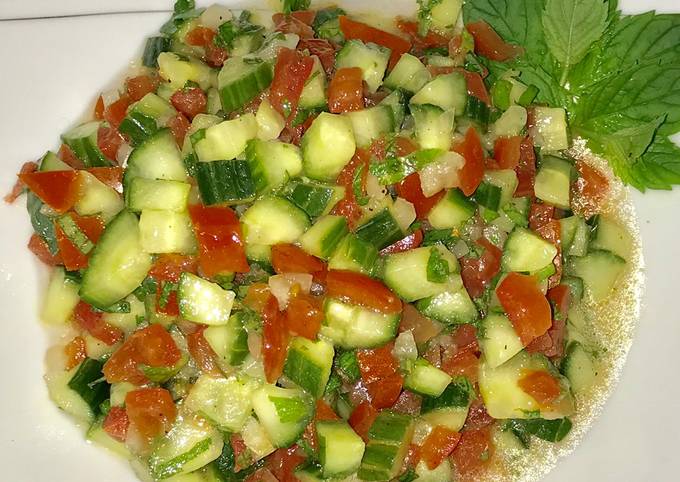 Easiest Way to Make Ultimate Moroccan cucumber tomato salad