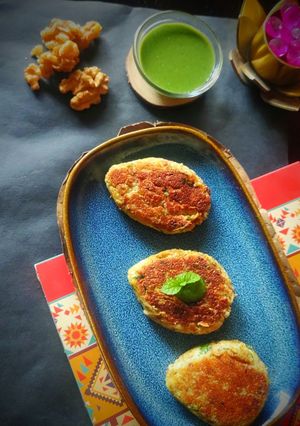 A picture of Paneer Walnut Kebab.