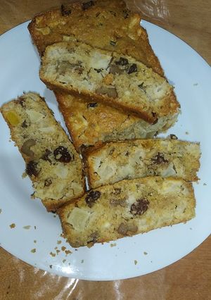 Una foto de Budín de manzana y avena