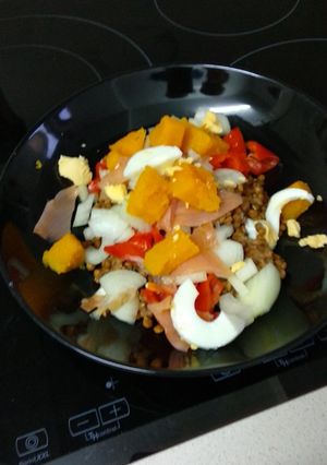 Una foto de Ensalada de lentejas
