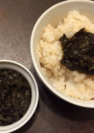 A picture of Homemade Noritukudani (laver boiled in soy sauce).
