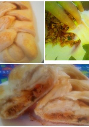 Una foto de Strudel de pollo con masa hojaldre casera