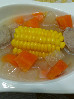 冬瓜玉米丸子湯 的食譜成品照片