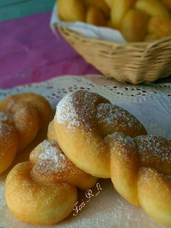 Resep Donat kepang eggless yang Enak