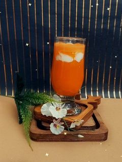 عکسی از دستور آب هویج بستنیcarrot juice with ice cream🥕