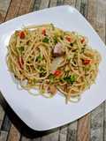 Spaghetti Aglio Olio with Tuna