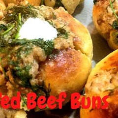A picture of Stuffed Beef Buns.