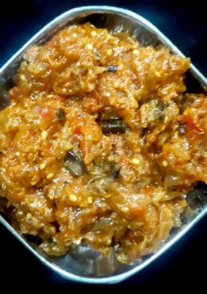 A picture of Beingan ke bhurji.