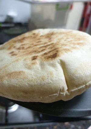 صورة لوصفة الخبز العربي (الكماج)