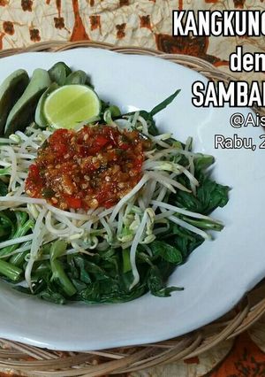 Foto resep Kangkung Plecing dengan Sambal Korek