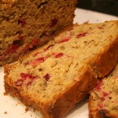 A picture of Cranberry Banana Walnut Bread.