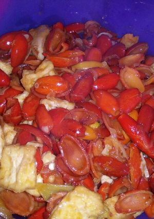 Foto resep Tumis kulit melinjo pedas manis