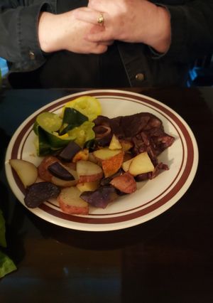 A picture of Instant Pot lamb shoulder chop.