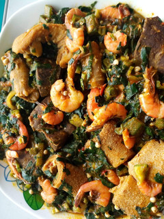 A picture of Okro soup.