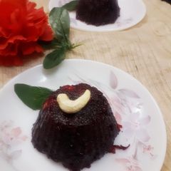 A picture of Beetroot halwa.