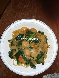 Foto resep Mie shirataki goreng bakso #keto friendly