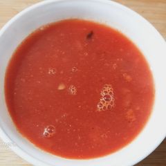A picture of Tomato carrot soup.