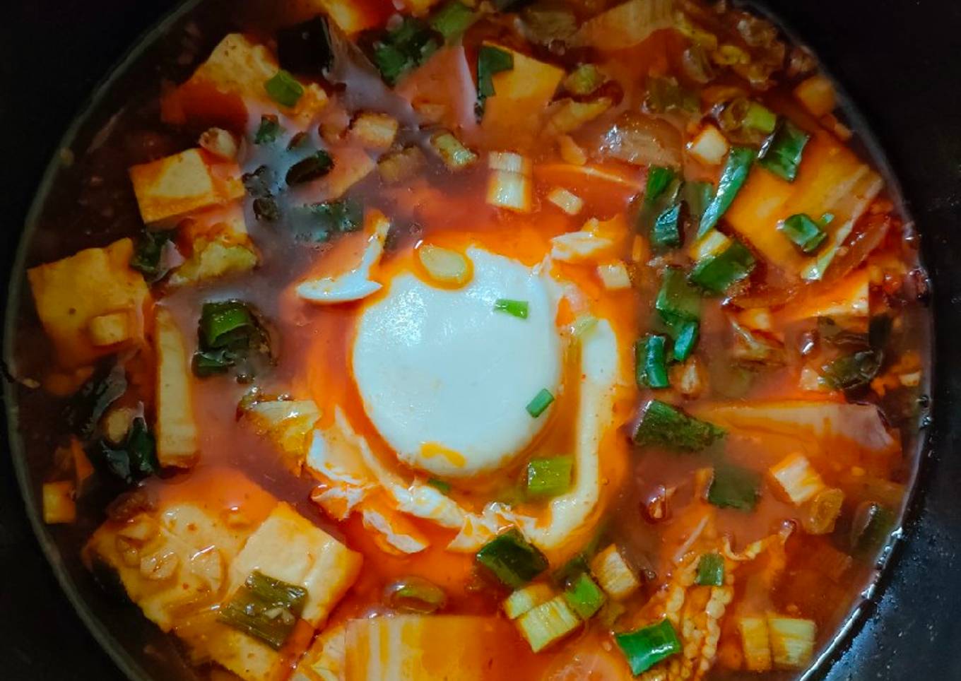 Sundubu Jjigae, 순두부 찌개 (sup tahu pedas)