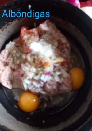 Una foto de Albóndigas con arroz